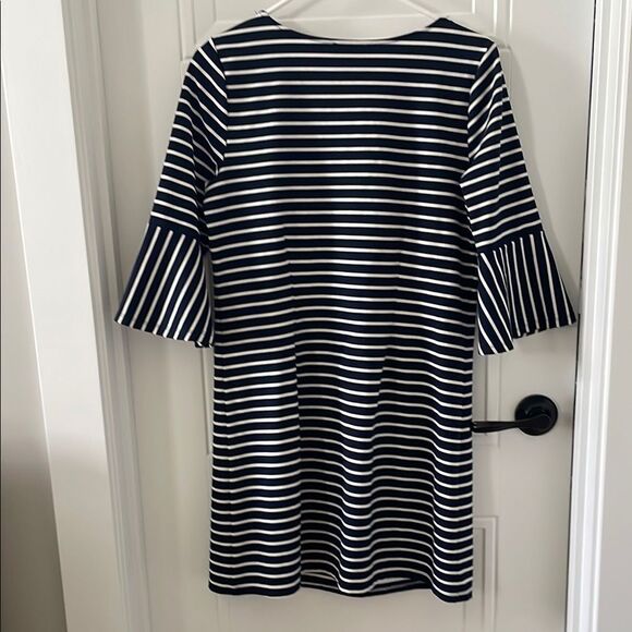 Skies are Blue Navy and White Striped Dress - Picture 5 of 5